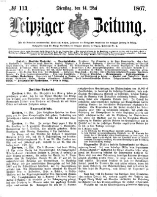 Leipziger Zeitung Dienstag 14. Mai 1867