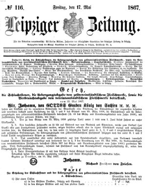 Leipziger Zeitung Freitag 17. Mai 1867