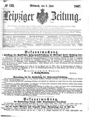 Leipziger Zeitung Mittwoch 5. Juni 1867