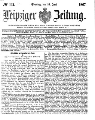 Leipziger Zeitung Sonntag 16. Juni 1867