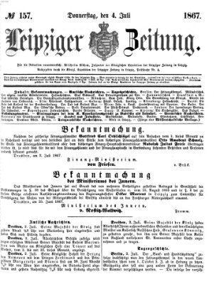 Leipziger Zeitung Donnerstag 4. Juli 1867