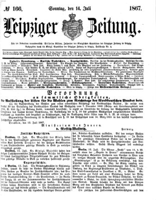 Leipziger Zeitung Sonntag 14. Juli 1867