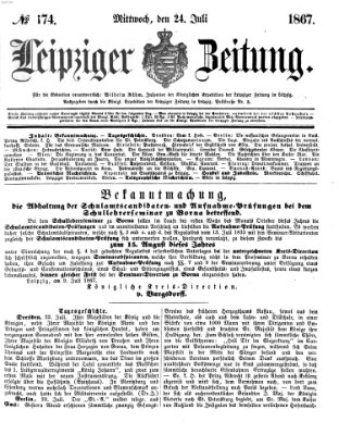 Leipziger Zeitung Mittwoch 24. Juli 1867