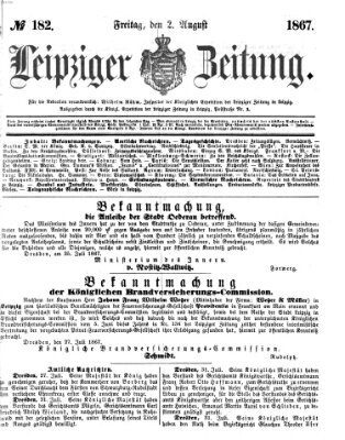 Leipziger Zeitung Freitag 2. August 1867