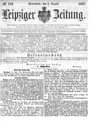 Leipziger Zeitung Samstag 3. August 1867