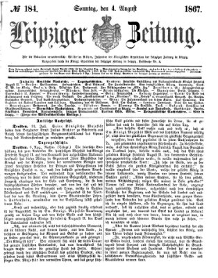 Leipziger Zeitung Sonntag 4. August 1867