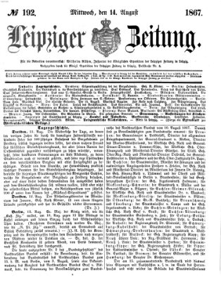 Leipziger Zeitung Mittwoch 14. August 1867