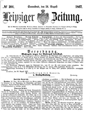 Leipziger Zeitung Samstag 24. August 1867