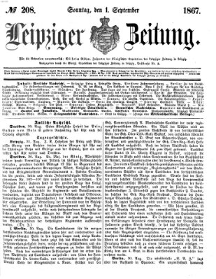 Leipziger Zeitung Sonntag 1. September 1867