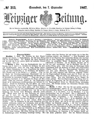 Leipziger Zeitung Samstag 7. September 1867