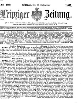 Leipziger Zeitung Mittwoch 18. September 1867