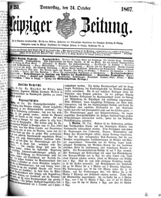 Leipziger Zeitung Donnerstag 24. Oktober 1867