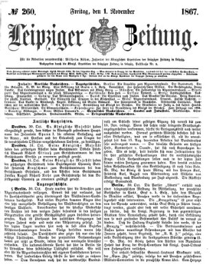 Leipziger Zeitung Freitag 1. November 1867