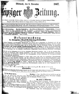 Leipziger Zeitung Mittwoch 6. November 1867