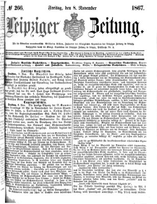 Leipziger Zeitung Freitag 8. November 1867