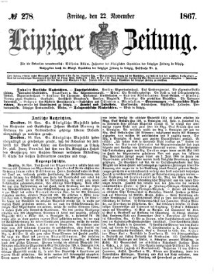 Leipziger Zeitung Freitag 22. November 1867