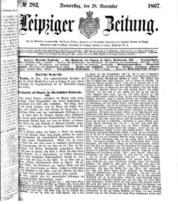 Leipziger Zeitung Donnerstag 28. November 1867