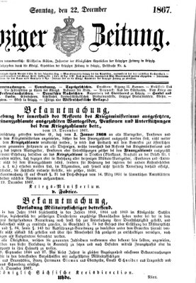 Leipziger Zeitung Sonntag 22. Dezember 1867