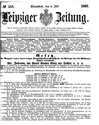 Leipziger Zeitung Samstag 4. Juli 1868