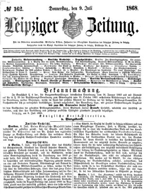 Leipziger Zeitung Donnerstag 9. Juli 1868