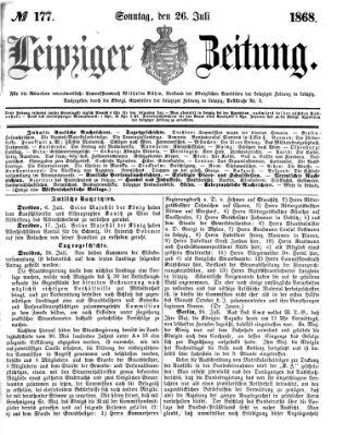 Leipziger Zeitung Sonntag 26. Juli 1868