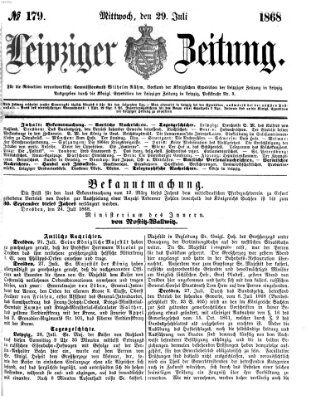 Leipziger Zeitung Mittwoch 29. Juli 1868