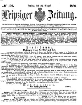 Leipziger Zeitung Freitag 21. August 1868