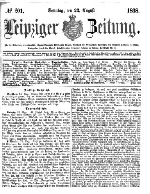 Leipziger Zeitung Sonntag 23. August 1868