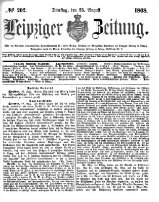 Leipziger Zeitung Dienstag 25. August 1868