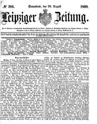 Leipziger Zeitung Samstag 29. August 1868