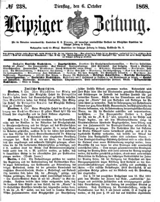 Leipziger Zeitung Dienstag 6. Oktober 1868