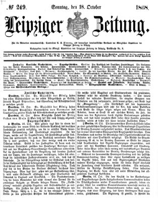 Leipziger Zeitung Sonntag 18. Oktober 1868