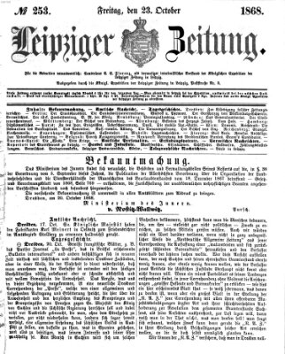 Leipziger Zeitung Freitag 23. Oktober 1868