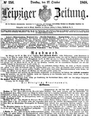 Leipziger Zeitung Dienstag 27. Oktober 1868