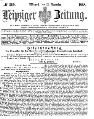 Leipziger Zeitung Mittwoch 11. November 1868