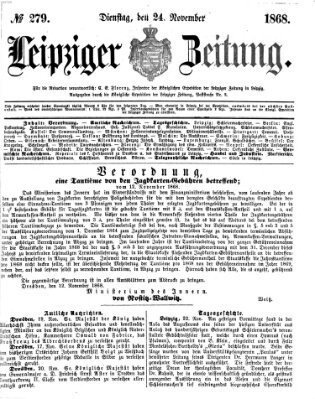 Leipziger Zeitung Dienstag 24. November 1868