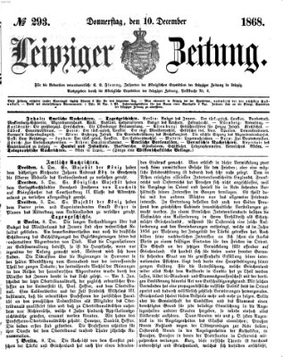 Leipziger Zeitung Donnerstag 10. Dezember 1868