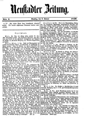 Neustadter Zeitung Samstag 8. Januar 1853