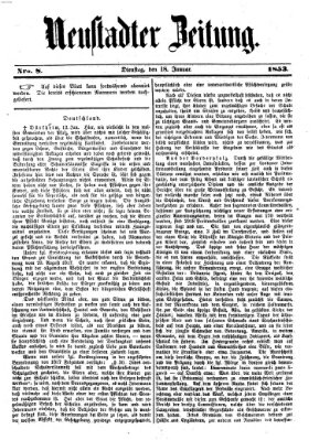 Neustadter Zeitung Dienstag 18. Januar 1853