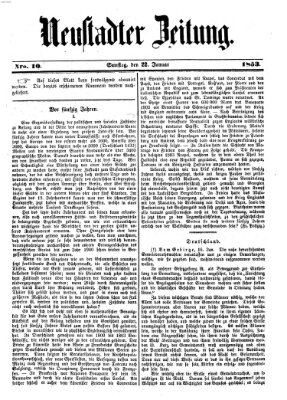 Neustadter Zeitung Samstag 22. Januar 1853