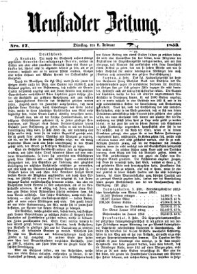 Neustadter Zeitung Dienstag 8. Februar 1853