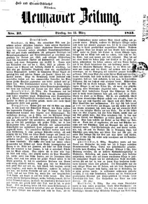 Neustadter Zeitung Dienstag 15. März 1853