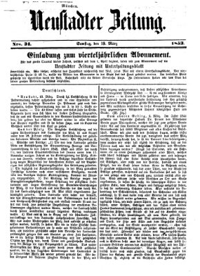 Neustadter Zeitung Samstag 19. März 1853