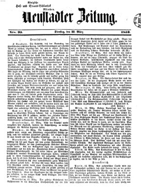 Neustadter Zeitung Dienstag 22. März 1853