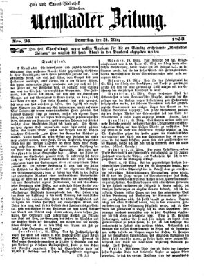 Neustadter Zeitung Donnerstag 24. März 1853