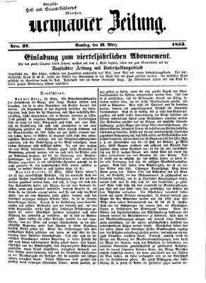 Neustadter Zeitung Samstag 26. März 1853