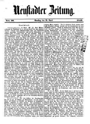 Neustadter Zeitung Samstag 16. April 1853