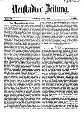 Neustadter Zeitung Donnerstag 9. Juni 1853