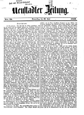 Neustadter Zeitung Donnerstag 23. Juni 1853