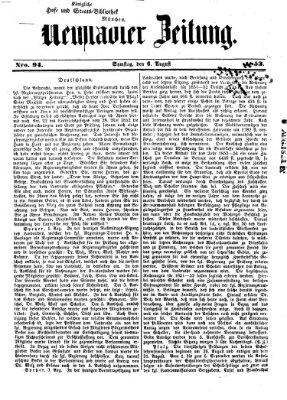 Neustadter Zeitung Samstag 6. August 1853